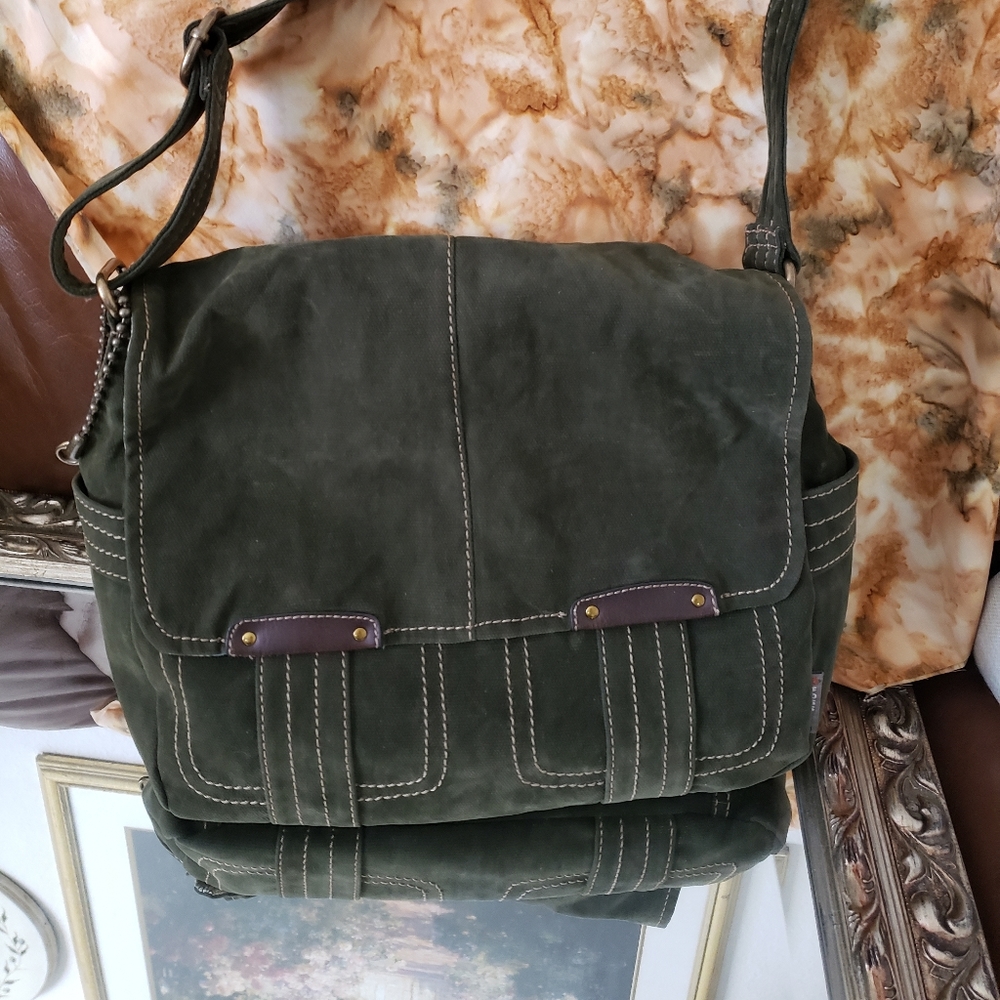 Fossil Green Hobo Bag